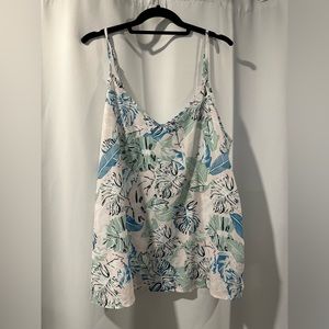 Women’s boho floral v neck spaghetti strap tank top